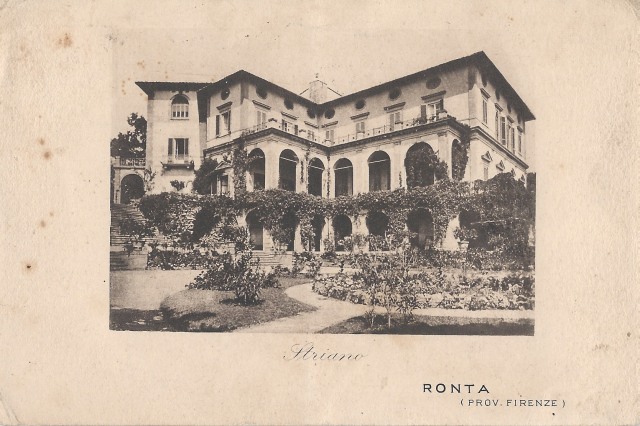 Villa Striano pictured in a postcard from 1918